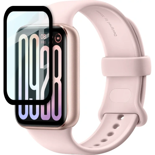 Szkło hybrydowe Bizon Glass Watch Edge Hybrid dla Xiaomi Smart Band 9 Pro czarne