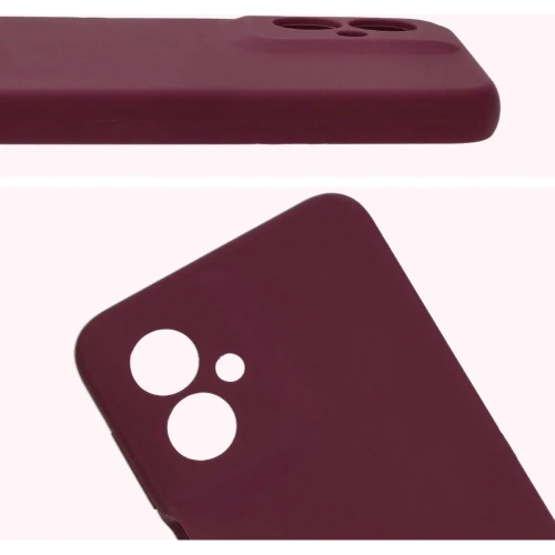 Silikonowe etui Bizon Soft Case do Motorola Moto G55 5G ciemnofioletowe