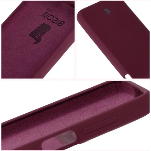 Silikonowe etui Bizon Soft Case do Motorola Moto G55 5G ciemnofioletowe