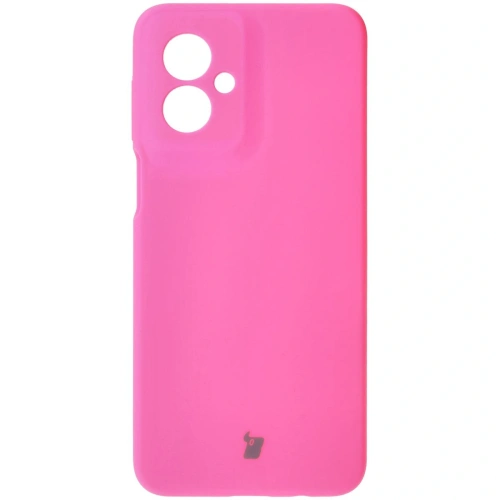 Silikonowe etui Bizon Soft Case do Motorola Moto G55 5G neonowo-różowe