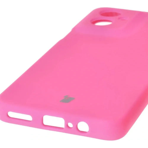 Silikonowe etui Bizon Soft Case do Motorola Moto G55 5G neonowo-różowe