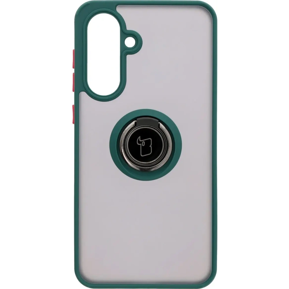 Wholesale Bizon Case Hybrid Ring Samsung Galaxy A36 5G / A56 5G smoky with a dark green frame - BIZ7999 - {ean13} - Hurt