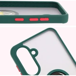 Hurtownia GSM - Bizon Case Hybrid Ring Samsung Galaxy A36 5G / A56 5G fumuriu cu un cadru verde închis - BIZ7999 - {ean13} - Hurt