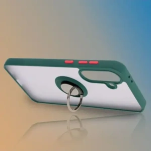 Hurtownia GSM - Bizon Case Hybrid Ring Samsung Galaxy A36 5G / A56 5G fumuriu cu un cadru verde închis - BIZ7999 - {ean13} - Hurt