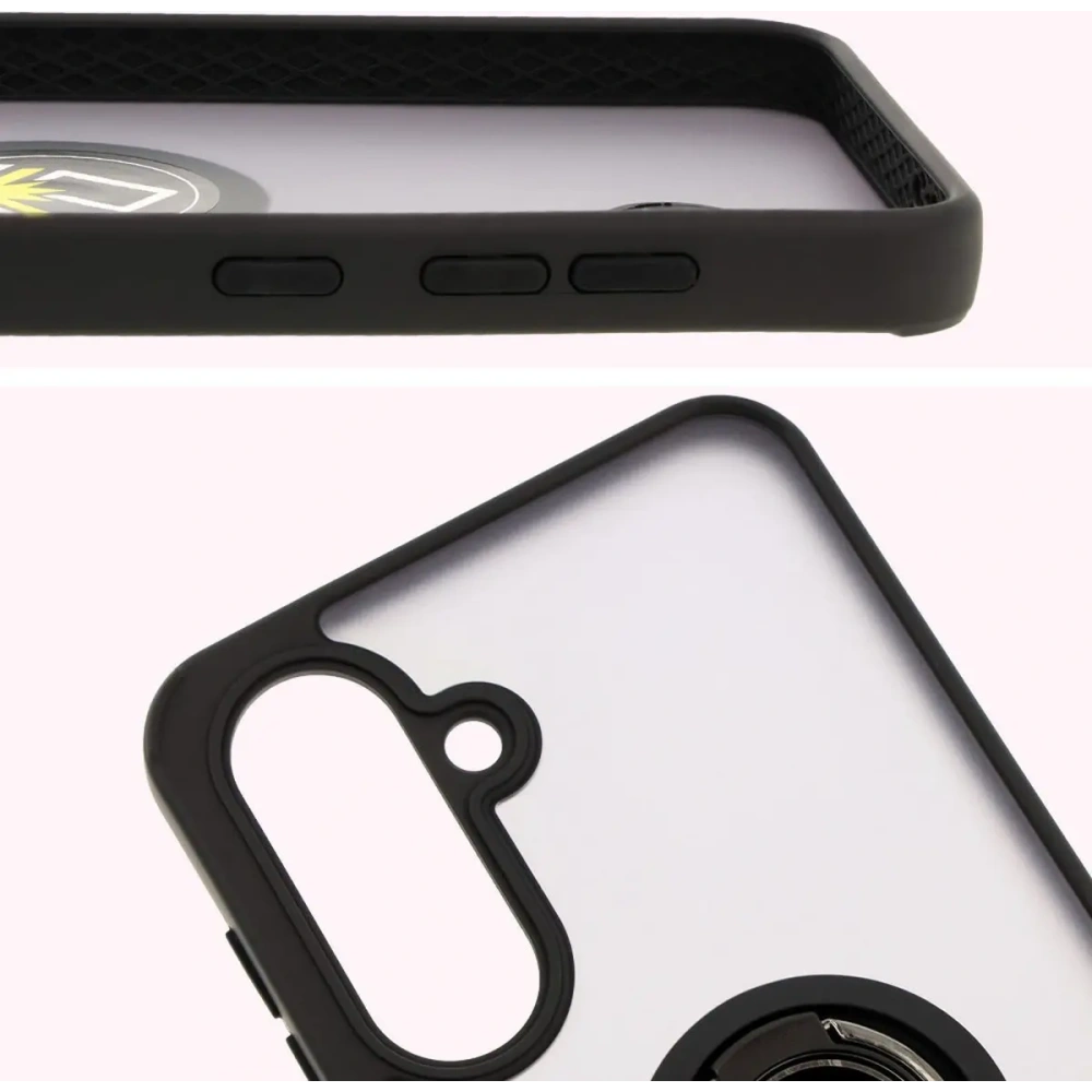 Wholesale Bizon Case Hybrid Ring Samsung Galaxy A36 5G / A56 5G smoky with a black frame - BIZ8000 - {ean13} - Hurt