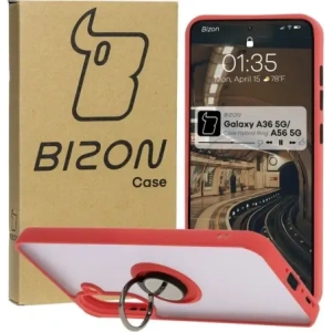 Hurtownia GSM - Bizon Case Hybrid Ring Samsung Galaxy A36 5G / A56 5G fumuriu cu un cadru roșu - BIZ8001 - {ean13} - Hurt