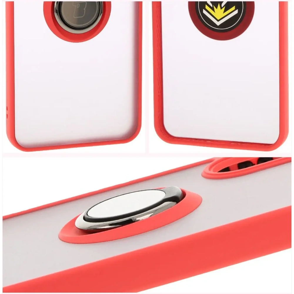 Hurtownia GSM - Bizon Case Hybrid Ring Samsung Galaxy A36 5G / A56 5G rauchig mit einem roten Rahmen - BIZ8001 - {ean13} - Hurt