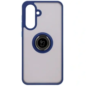 Hurtownia GSM - Bizon Case Hybrid Ring Samsung Galaxy A36 5G / A56 5G fumuriu cu un cadru albastru închis - BIZ8002 - {ean13} - Hurt