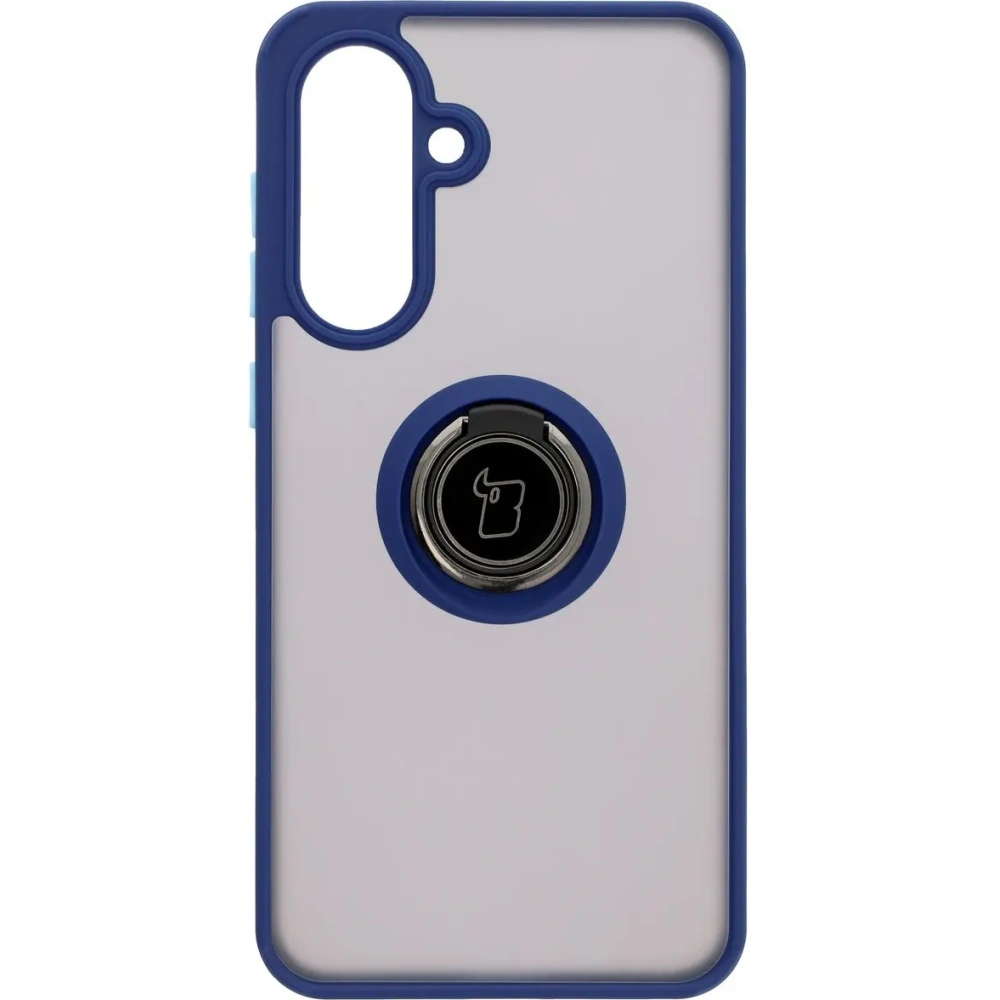 Wholesale Bizon Case Hybrid Ring Samsung Galaxy A36 5G / A56 5G smoky with a navy blue frame - BIZ8002 - {ean13} - Hurt