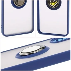 Hurtownia GSM - Bizon Case Hybrid Ring Samsung Galaxy A36 5G / A56 5G rauchig mit einem navyblauen Rahmen - BIZ8002 - {ean13} - Hurt