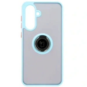 Hurtownia GSM - Bizon Case Hybrid Ring Samsung Galaxy A36 5G / A56 5G smoky cu un cadru albastru deschis - BIZ8003 - {ean13} - Hurt