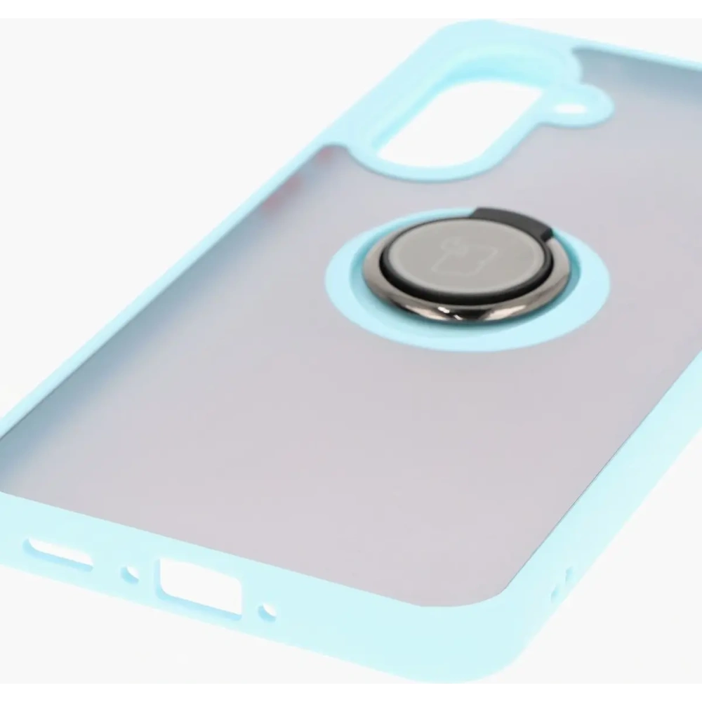 Wholesale Bizon Case Hybrid Ring Samsung Galaxy A36 5G / A56 5G smoky with a light blue frame - BIZ8003 - {ean13} - Hurt
