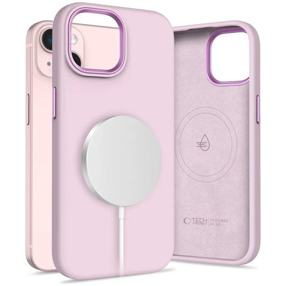 Wholesale Tech-Protect Silicone Pure MagSafe Apple iPhone 15 Pink Pearl - THP3696 - {ean13} - Hurt
