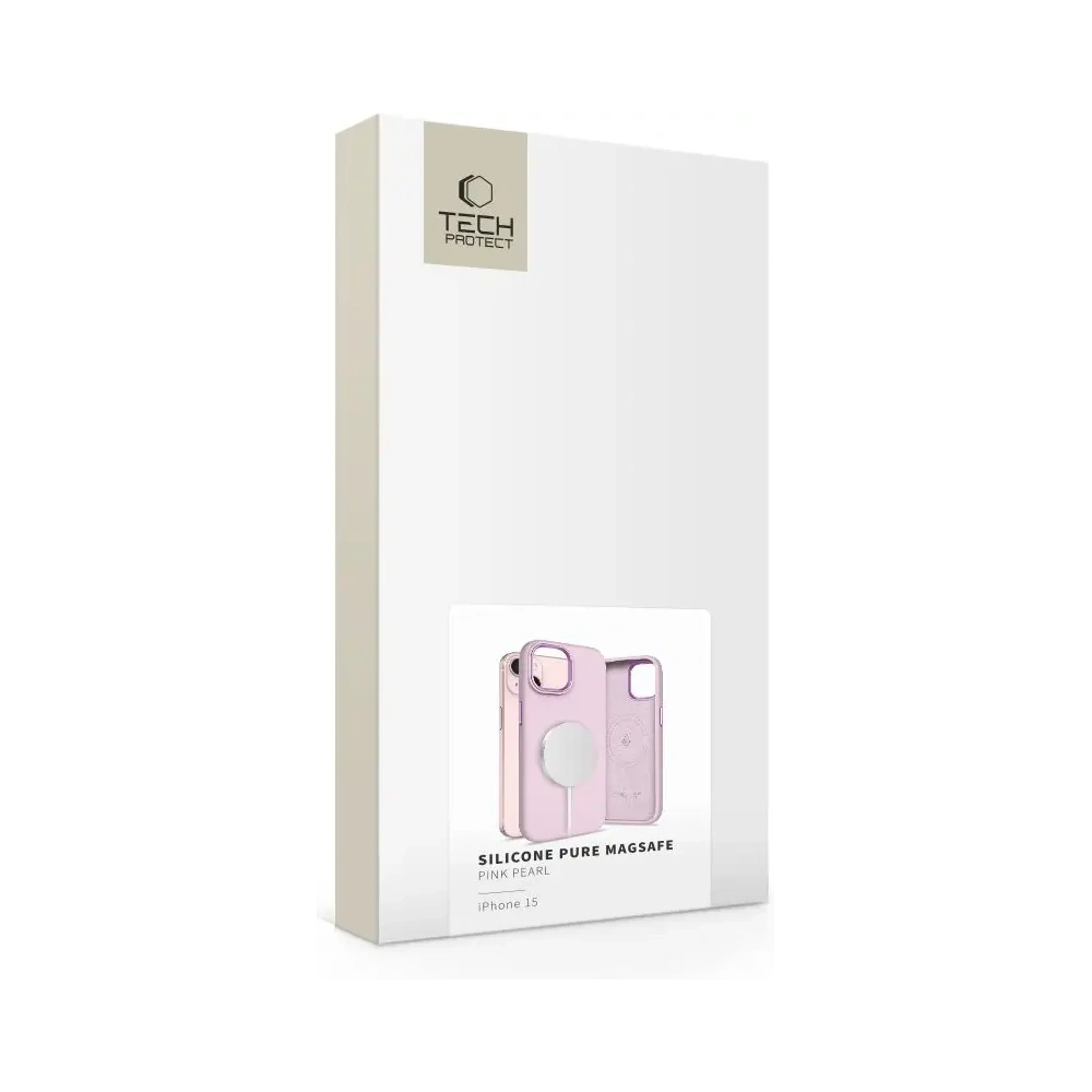 Wholesale Tech-Protect Silicone Pure MagSafe Apple iPhone 15 Pink Pearl - THP3696 - {ean13} - Hurt
