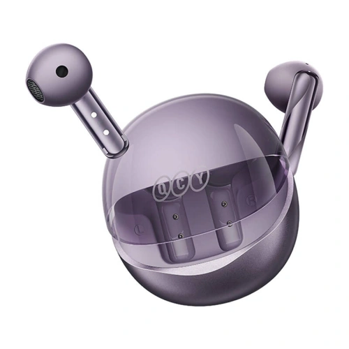 Bezprzewodowe słuchawki douszne TWS QCY AilyBuds Clear T32 (fioletowe)