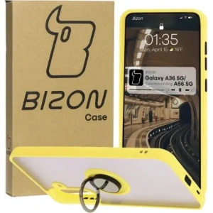 Hurtownia GSM - Bizon Case Hybrid Ring Samsung Galaxy A36 5G / A56 5G fumuriu cu un cadru galben - BIZ8004 - {ean13} - Hurt