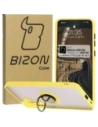 Bizon Case Hybrid Ring Samsung Galaxy A36 5G / A56 5G smoky with a yellow frame