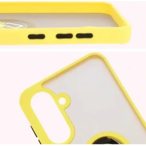 Hurtownia GSM - Bizon Case Hybrid Ring Samsung Galaxy A36 5G / A56 5G fumuriu cu un cadru galben - BIZ8004 - {ean13} - Hurt