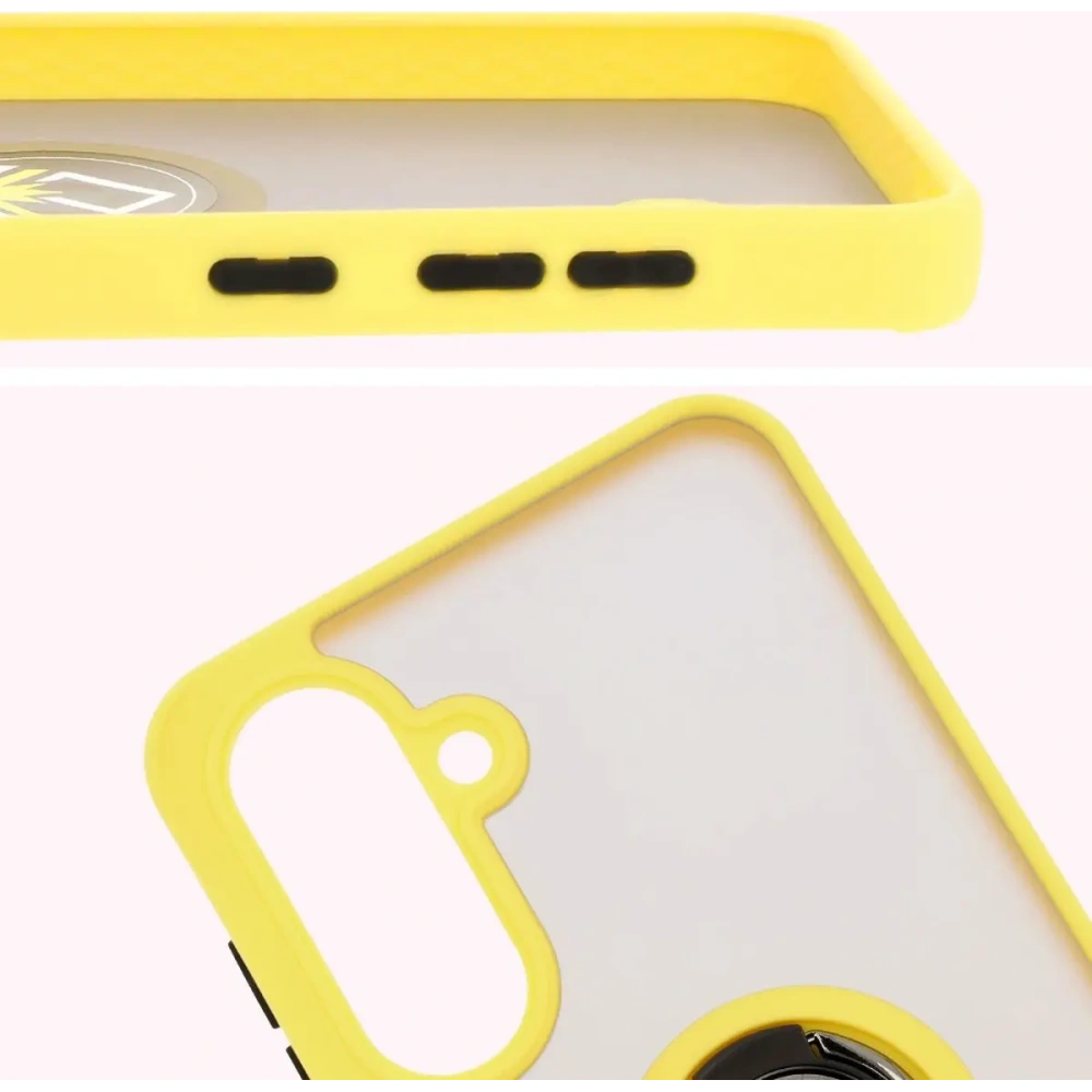 Hurtownia GSM - Bizon Case Hybrid Ring Samsung Galaxy A36 5G / A56 5G fumuriu cu un cadru galben - BIZ8004 - {ean13} - Hurt