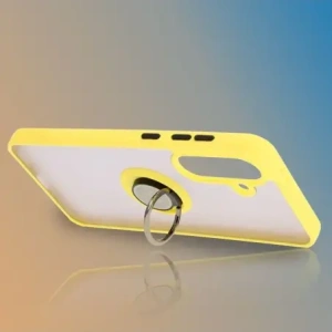 Wholesale Bizon Case Hybrid Ring Samsung Galaxy A36 5G / A56 5G smoky with a yellow frame - BIZ8004 - {ean13} - Hurt