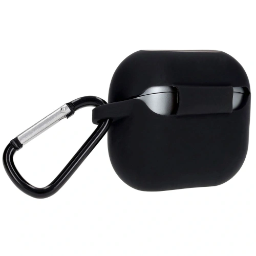 Silikonowe etui z karabińczykiem Bizon Case Headphone Silicone do Samsung Galaxy Buds 3 / 3 Pro czarne