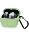 Silikonowe etui z karabińczykiem Bizon Case Headphone Silicone do Samsung Galaxy Buds 3 / 3 Pro jasnozielone