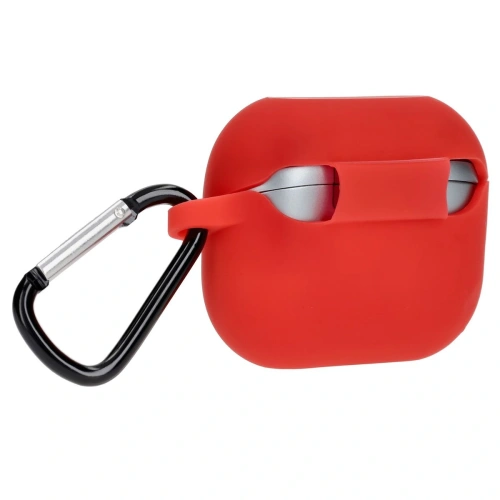 Silikonowe etui z karabińczykiem Bizon Case Headphone Silicone do Samsung Galaxy Buds 3 / 3 Pro czerwone