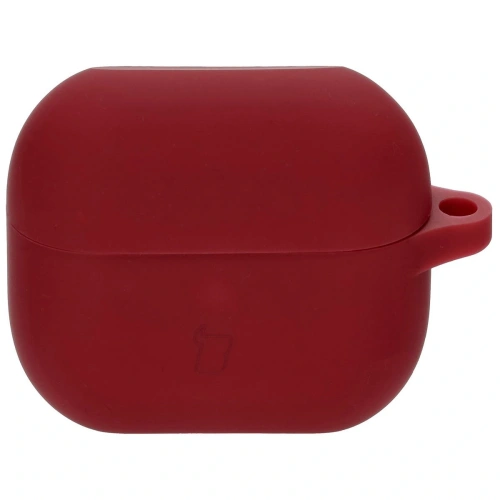 Silikonowe etui z karabińczykiem Bizon Case Headphone Silicone do Samsung Galaxy Buds 3 / 3 Pro burgundowe