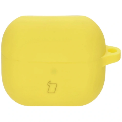 Silikonowe etui z karabińczykiem Bizon Case Headphone Silicone do Samsung Galaxy Buds 3 / 3 Pro żółte