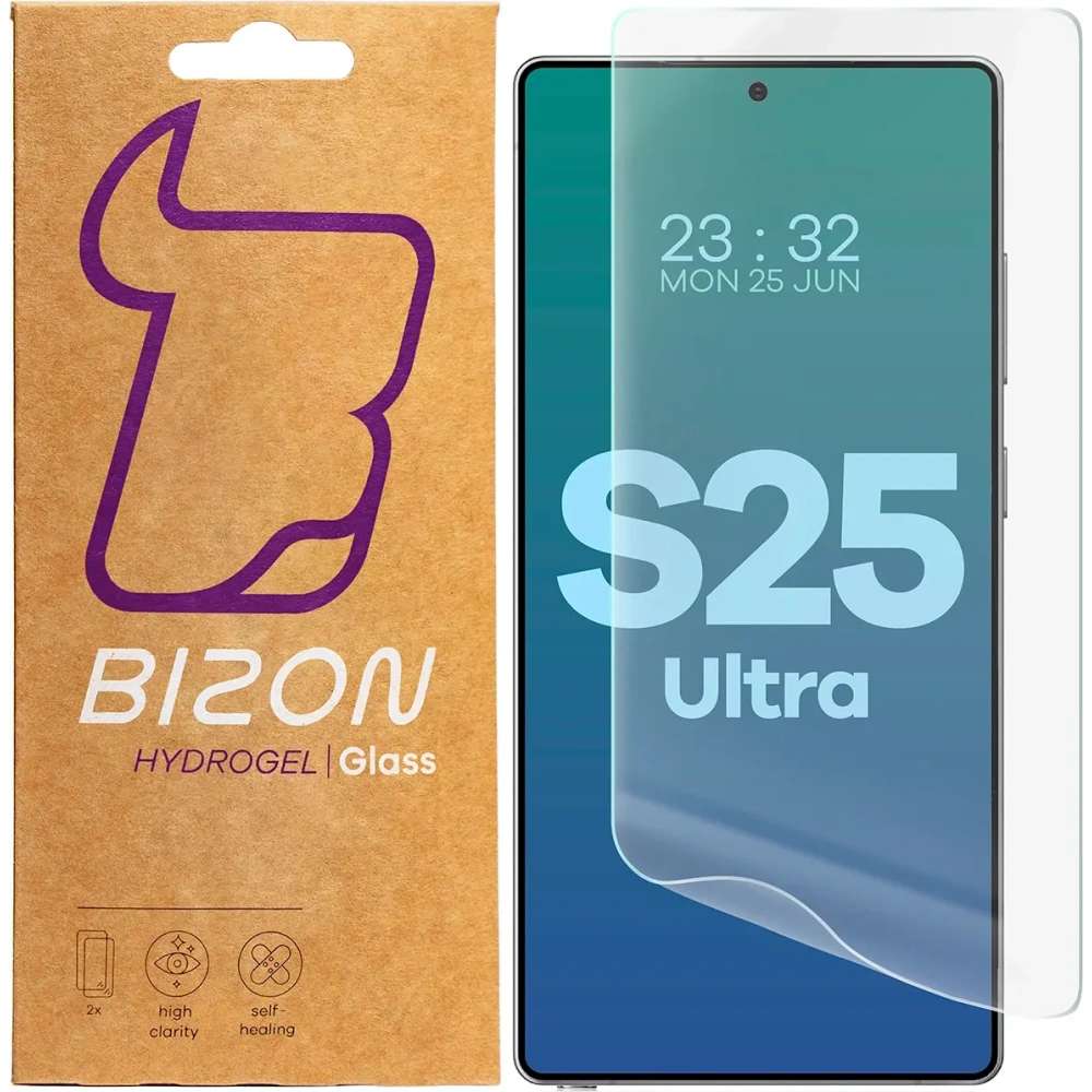 Wholesale Bizon Glass Hydrogel Front Samsung Galaxy S25 Ultra [2 PACK] - BIZ8023 - {ean13} - Hurt