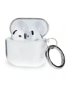 Elastyczne etui z karabińczykiem Bizon Case Headphone Clear do Apple AirPods 4 przezroczysto-brokatowe
