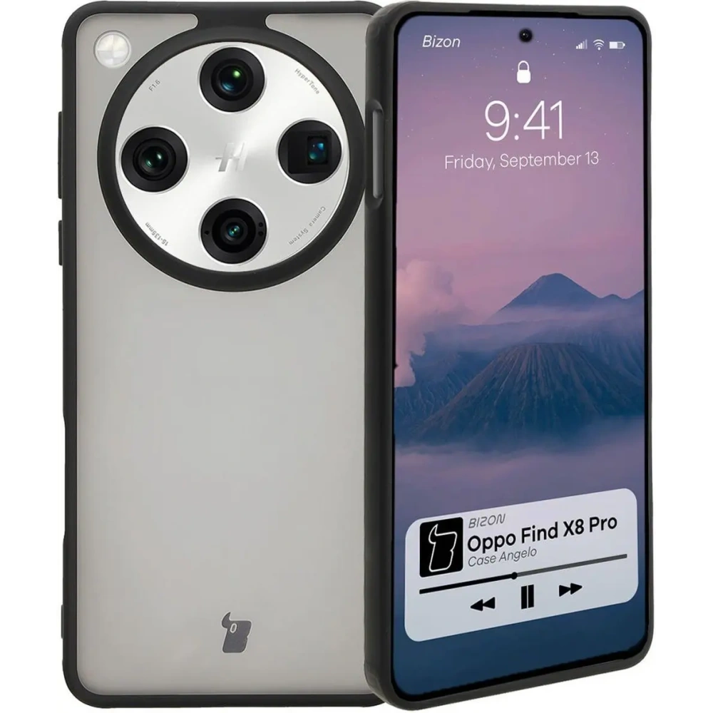 Hurtownia GSM - Bizon Carcasa Angelo Oppo Find X8 Pro fumurie cu un cadru negru - BIZ8025 - {ean13} - Hurt
