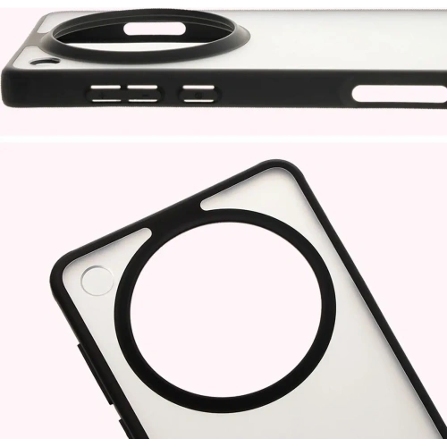 Etui Bizon Case Angelo do Oppo Find X8 Pro przydymione z czarną ramką