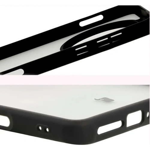 Etui Bizon Case Angelo do Oppo Find X8 Pro przydymione z czarną ramką