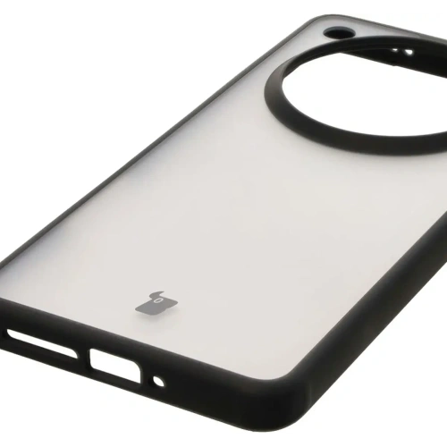 Etui Bizon Case Angelo do Oppo Find X8 Pro przydymione z czarną ramką