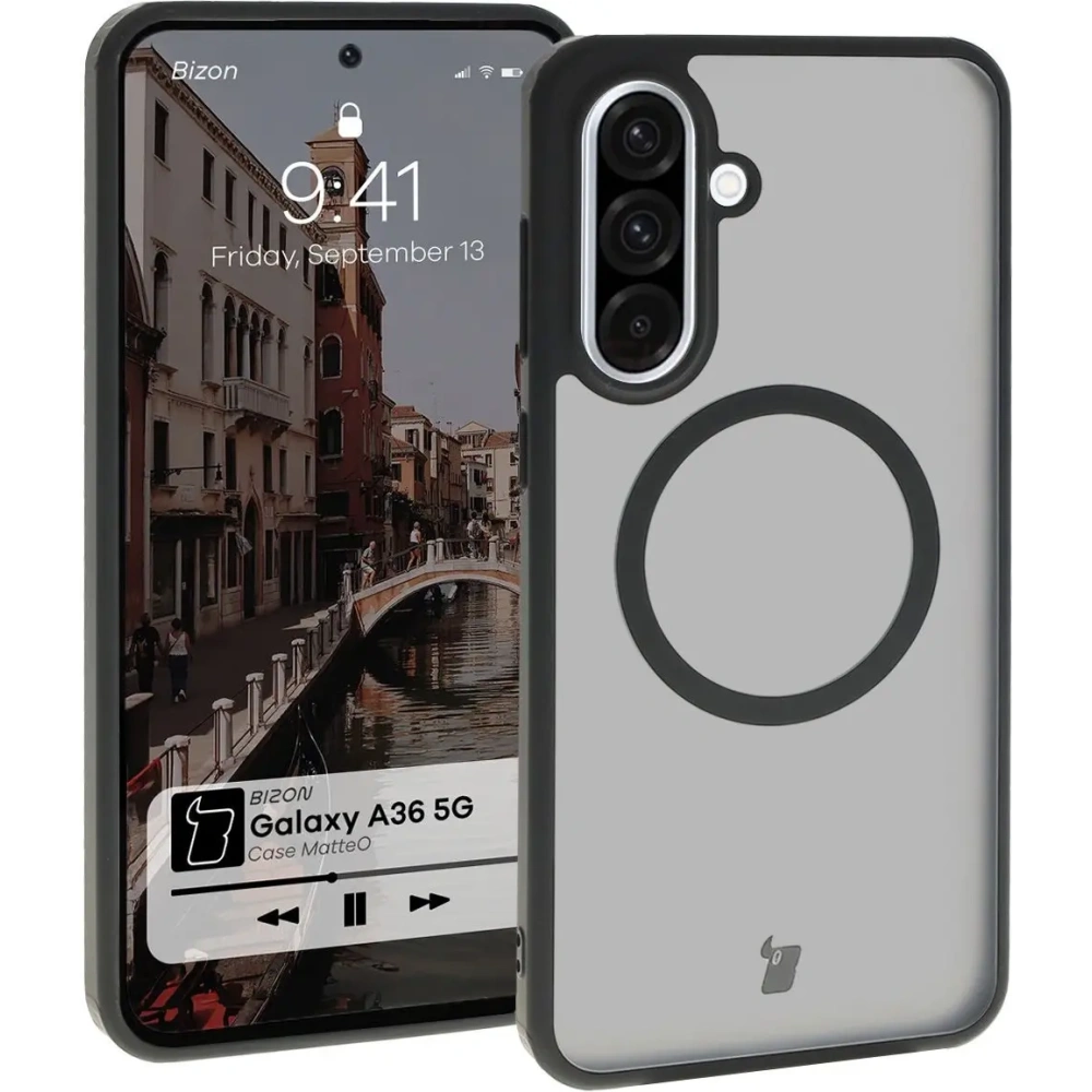 Hurtownia GSM - Bizon Case MatteO Samsung Galaxy A36 5G translucid cu ramă neagră - BIZ8026 - {ean13} - Hurt