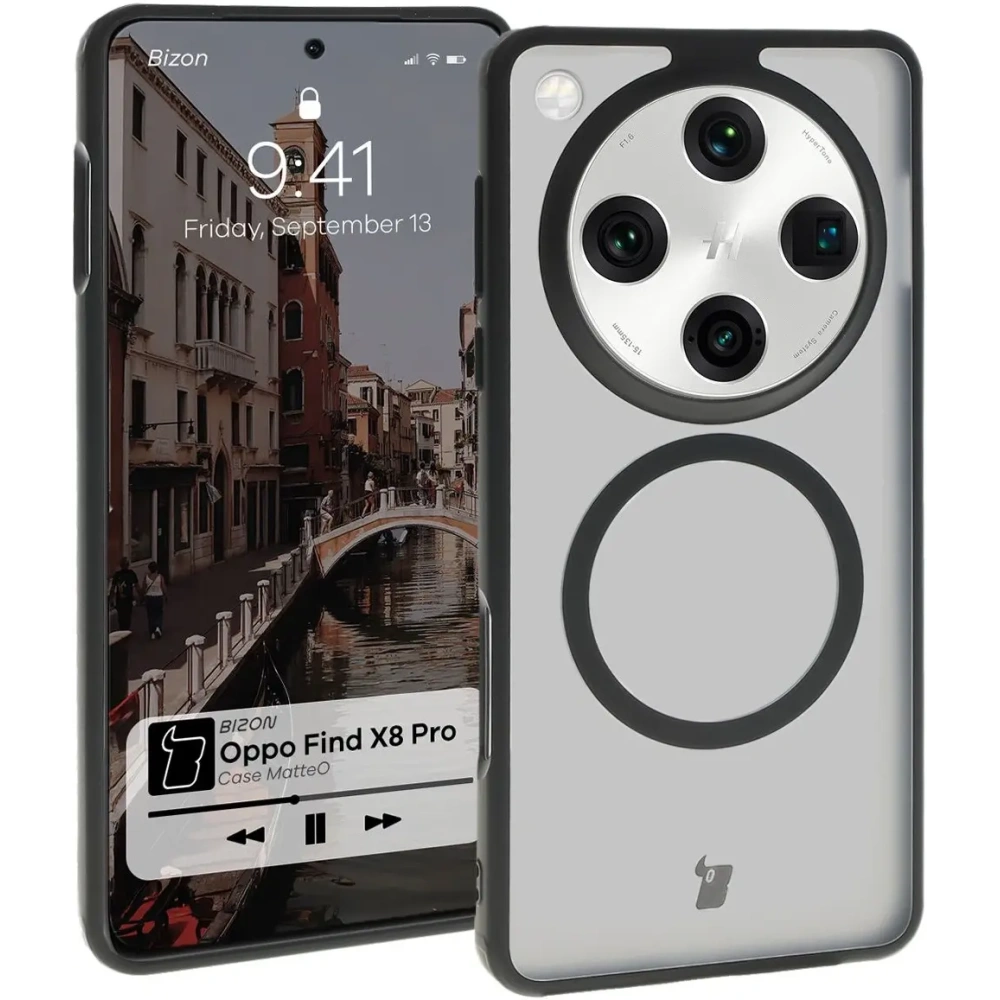 Hurtownia GSM - Bizon Case MatteO Oppo Find X8 Pro átlátszó fekete kerettel - BIZ8027 - {ean13} - Hurt