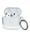 Elastyczne etui z karabińczykiem Bizon Case Headphone Clear do Apple AirPods 4 przezroczyste