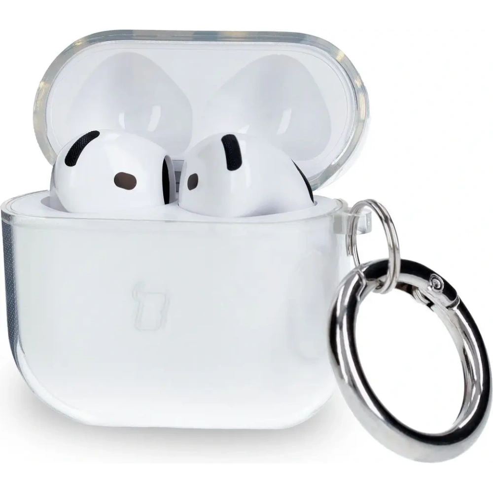 Hurtownia GSM - Elastyczne etui z karabińczykiem Bizon Case Headphone Clear do Apple AirPods 4 przezroczyste - BIZ8028 - {ean13} - Hurt