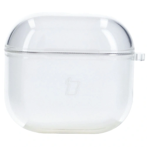 Elastyczne etui z karabińczykiem Bizon Case Headphone Clear do Apple AirPods 4 przezroczyste