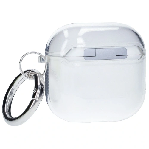Elastyczne etui z karabińczykiem Bizon Case Headphone Clear do Apple AirPods 4 przezroczyste