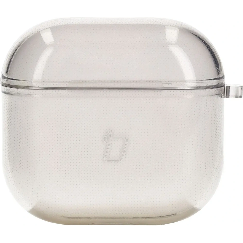 Hurtownia GSM - Elastyczne etui z karabińczykiem Bizon Case Headphone Clear do Apple AirPods 4 przezroczysto-czarne - BIZ8029 - {ean13} - Hurt