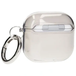 Hurtownia GSM - Elastické pouzdro s karabinou Bizon Case Headphone Clear pro Apple AirPods 4 průhledně-černé - BIZ8029 - {ean13} - Hurt
