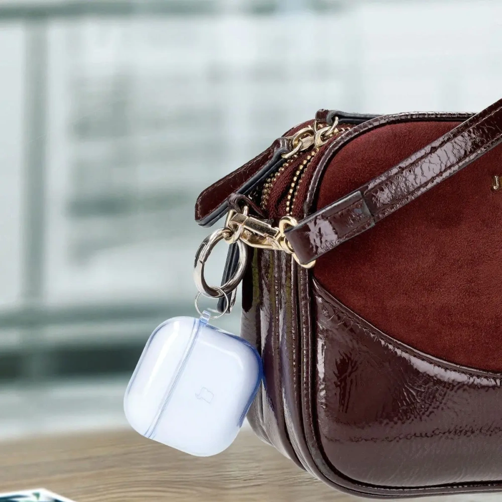 Hurtownia GSM - Bizon Case Fejhallgató Átlátszó Apple AirPods 4 átlátszó-kék - BIZ8030 - {ean13} - Hurt