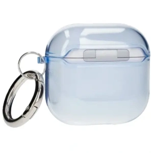 Hurtownia GSM - Elastické pouzdro s karabinou Bizon Case Headphone Clear pro Apple AirPods 4 průhledně-modré - BIZ8030 - {ean13} - Hurt