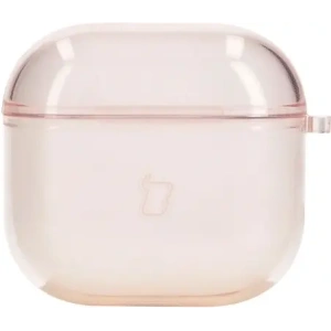 Hurtownia GSM - Elastický obal s karabinou Bizon Case Headphone Clear pro Apple AirPods 4 průhledně-růžový - BIZ8031 - {ean13} - Hurt