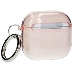 Hurtownia GSM - Elastický obal s karabinou Bizon Case Headphone Clear pro Apple AirPods 4 průhledně-růžový - BIZ8031 - {ean13} - Hurt