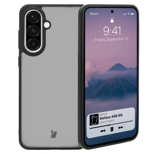 Etui Bizon Case Angelo do Samsung Galaxy A56 5G przydymione z czarną ramką