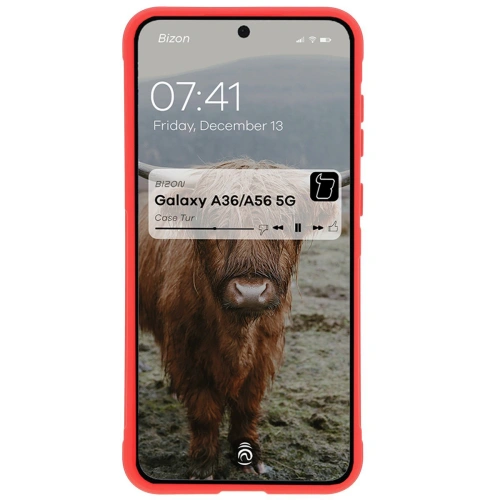 Pancerne etui Bizon Case Tur do Samsung Galaxy A36 5G / A56 5G czerwone