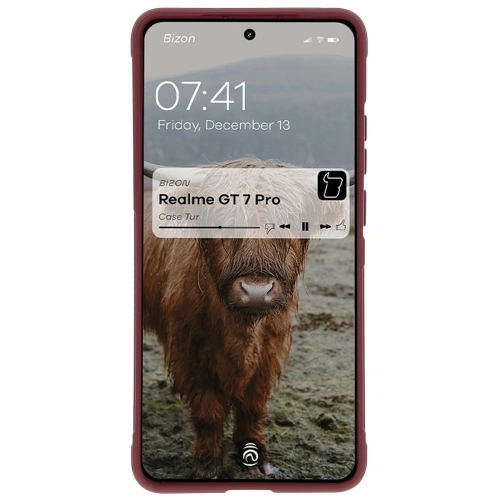 Pancerne etui Bizon Case Tur do Realme GT 7 Pro ciemnofioletowe